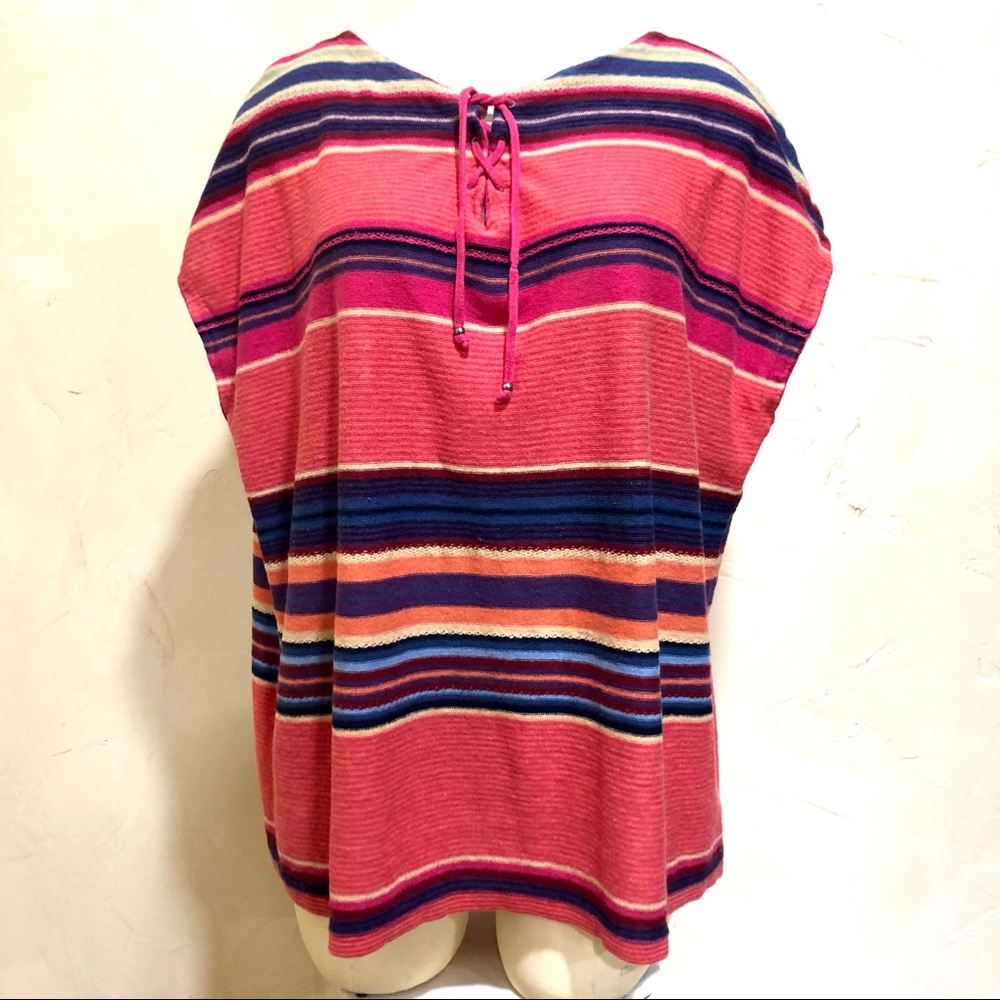 Chaps serape batwing pullover top